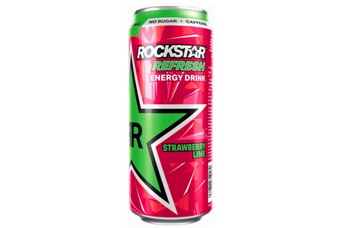 An image of Rockstar Energy Drink - Refresh - Strawberry Lime Flavour - 500ml from Best Before Its Gone, we stock products near or past their best Before Date.