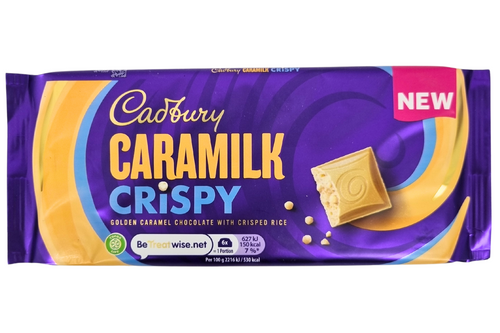 An image of Cadbury - Caramilk Crispy Chocolate Bar - 85g from Best Before Its Gone, we stock products near or past their best Before Date.