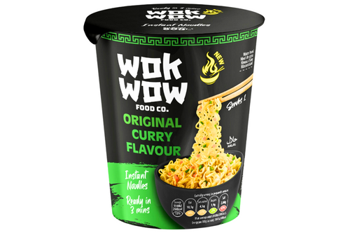 An image of Wok Wow Food Co - Original Curry Flavour Instant Noodles - 60g from Best Before Its Gone, we stock products near or past their best Before Date.