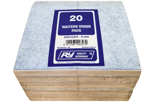 An image of Caterpack - Waiters Order Pads - Duplicate - Plain x 20 from Best Before Its Gone, we stock products near or past their best Before Date.