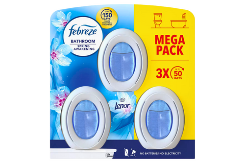 An image of Febreze - Bathroom Air Freshener - Lenor Spring Awakening - 3 x 7.5ml from Best Before Its Gone, we stock products near or past their best Before Date.