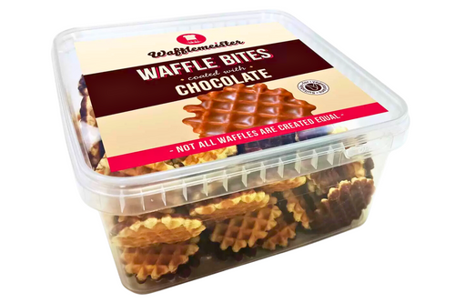 An image of Wafflemeister - Mini Waffle Bites Coated with Chocolate - 700g from Best Before Its Gone, we stock products near or past their best Before Date.