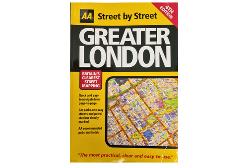An image of AA - Street by Street - Greater London Map - 4th Edition  from Best Before Its Gone, we stock products near or past their best Before Date.