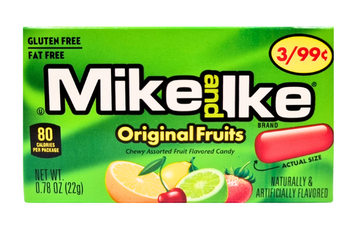 Mike and Ike - Original Fruits Flavoured Chewy Candy - 22g