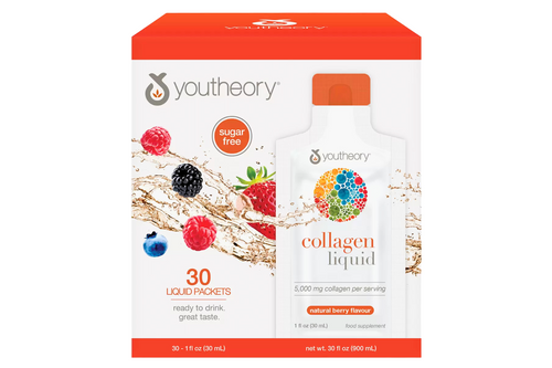 An image of Youtheory - Collagen Liquid - Natural Berry Flavour - 30 Liquid Packets x 30ml from Best Before Its Gone, we stock products near or past their best Before Date.