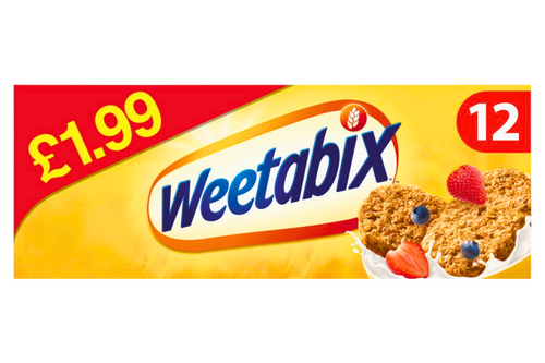 An image of Weetabix - Whole Wheat Cereal - 12 Biscuits  from Best Before Its Gone, we stock products near or past their best Before Date.