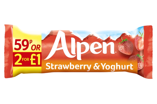 An image of Alpen - Strawberry &amp; Yogurt Cereal Bar - 29g from Best Before Its Gone, we stock products near or past their best Before Date.