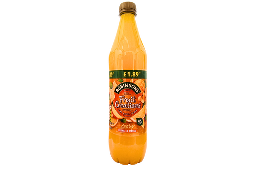 An image of Robinsons - Fruit Creations - Zesty Orange &amp; Mango Flavoured Drink - No Added Sugar - 750ml  from Best Before Its Gone, we stock products near or past their best Before Date.