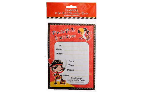 Pirate Party - 10 Invites & Thank you cards