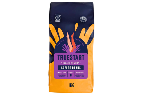 An image of TrueStart - Signature Roast Coffee Beans - Strength 8 - 1kg from Best Before Its Gone, we stock products near or past their best Before Date.