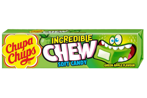 An image of Chupa Chups - Incredible Chew Soft Candy - Green Apple Flavour - 45g from Best Before Its Gone, we stock products near or past their best Before Date.