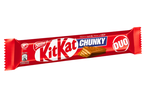 An image of KitKat - Chunky - Duo - Milk Chocolate Bar - 64g from Best Before Its Gone, we stock products near or past their best Before Date.