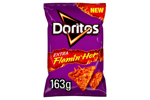 An image of Doritos - Extra Flamin' Hot Flavour Corn Chips - 163g from Best Before Its Gone, we stock products near or past their best Before Date.