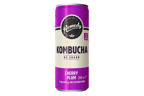 An image of Remedy - Kombucha - No Sugar - Cherry Plum - Vegan - 250ml from Best Before Its Gone, we stock products near or past their best Before Date.