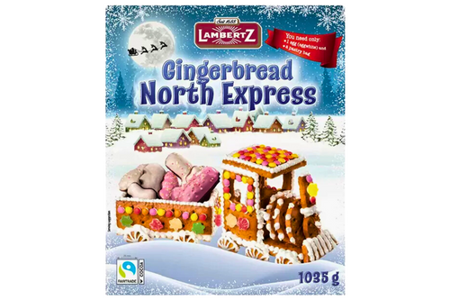An image of Lambertz - Gingerbread North Express Train - 1035g (Damaged Packaging) from Best Before Its Gone, we stock products near or past their best Before Date.