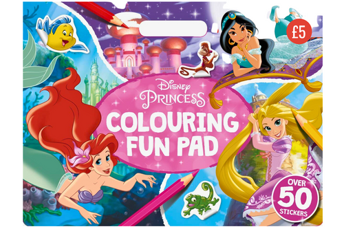An image of Disney Princess - Colouring Fun Pad (Over 50 Stickers) from Best Before Its Gone, we stock products near or past their best Before Date.