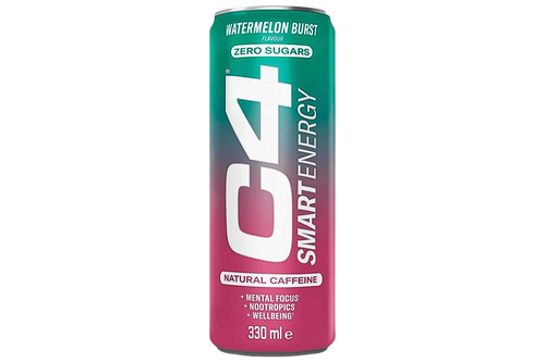An image of C4 - Smart Energy - Watermelon Burst Flavour Drink - Zero Sugars - 330ml from Best Before Its Gone, we stock products near or past their best Before Date. An image of C4 - Smart Energy - Watermelon Burst Flavour Drink - Zero Sugars - 330ml from Best Before Its Gone, we stock products near or past their best Before Date.