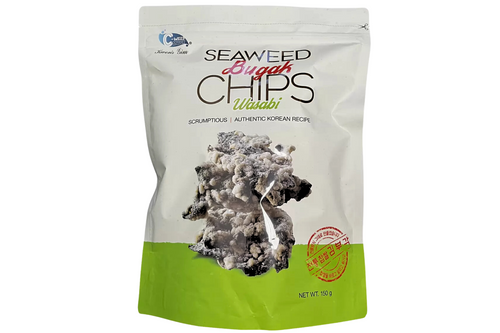 An image of C-weed Snack - Seaweed Bugak Wasabi Chips - 150g from Best Before Its Gone, we stock products near or past their best Before Date.