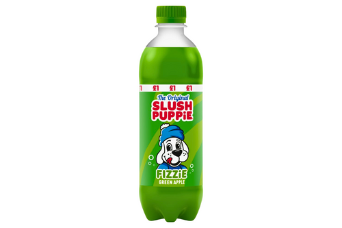 An image of Slush Puppie - Fizzie Green Apple Drink - Suitable for Vegans - 500ml from Best Before Its Gone, we stock products near or past their best Before Date.