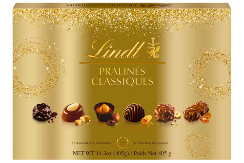 An image of Lindt - Praline Classiques Chocolates - 405g from Best Before Its Gone, we stock products near or past their best Before Date.