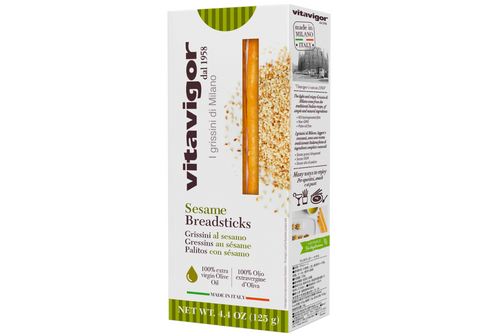 An image of Vitavigor - Grissini - Sesame Breadsticks - 125g from Best Before Its Gone, we stock products near or past their best Before Date.