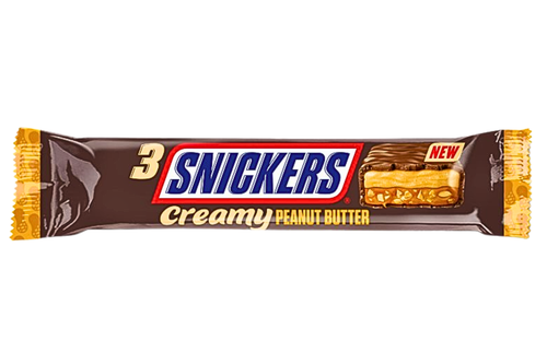 An image of Snickers - Creamy Peanut Butter &amp; Milk Chocolate Snack Bar - 54.75g (3 x 18.25g)  from Best Before Its Gone, we stock products near or past their best Before Date.