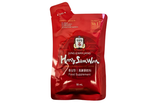 An image of Hong Sam Won - Korean Red Ginseng Drink - 50ml Pouch from Best Before Its Gone, we stock products near or past their best Before Date.
