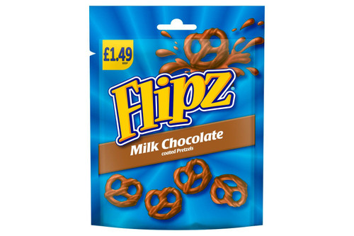 An image of Flipz - Milk Chocolate coated Pretzels - 80g from Best Before Its Gone, we stock products near or past their best Before Date.