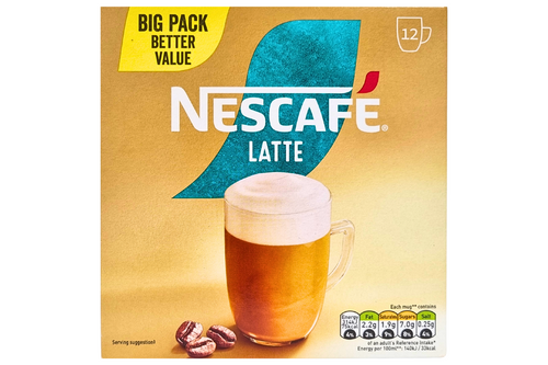 An image of Nescafe - Latte - 12 x 18g Sachets from Best Before Its Gone, we stock products near or past their best Before Date.