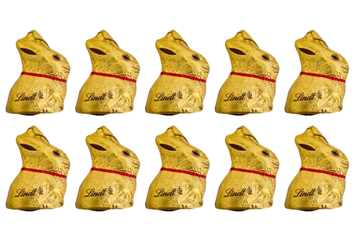 An image of Lindt - Bag of Small Milk Chocolate Gold Bunnies  x 10 from Best Before Its Gone, we stock products near or past their best Before Date.