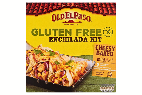 An image of Old El Paso - Enchilada Kit - Cheesy Baked - Mild - Gluten Free - 518g from Best Before Its Gone, we stock products near or past their best Before Date.