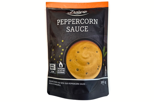 An image of Deluxe - Peppercorn Sauce - 300g from Best Before Its Gone, we stock products near or past their best Before Date.