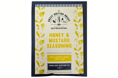 An image of The Great British Roast - Honey &amp; Mustard Seasoning - 35g  from Best Before Its Gone, we stock products near or past their best Before Date.