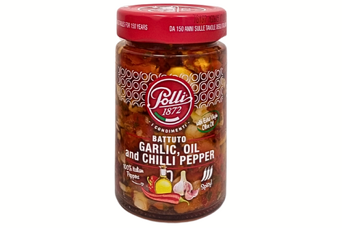 An image of Polli - Battuto - Garlic, Oil and Chilli Pepper Sauce - Spicy - 190g from Best Before Its Gone, we stock products near or past their best Before Date.