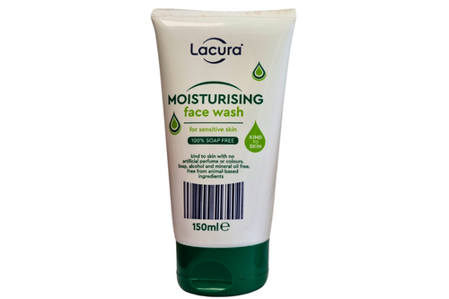 An image of Lacura - Moisturising Face Wash for Sensitive Skin - 100% Soap Free - 150ml from Best Before Its Gone, we stock products near or past their best Before Date.