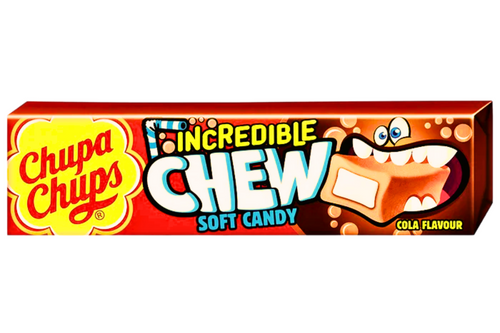 An image of Chupa Chups - Incredible Chew Soft Candy - Cola Flavour - 45g from Best Before Its Gone, we stock products near or past their best Before Date.