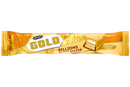 An image of McVitie's - Gold Billions Wafer - Golden Caramel Chocolate Bar - 39g from Best Before Its Gone, we stock products near or past their best Before Date.
