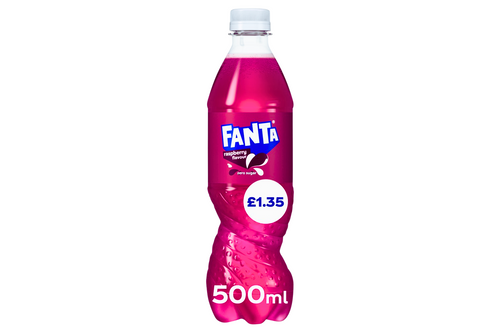 An image of Fanta - Zero Sugar - Raspberry Flavour - 500ml from Best Before Its Gone, we stock products near or past their best Before Date.