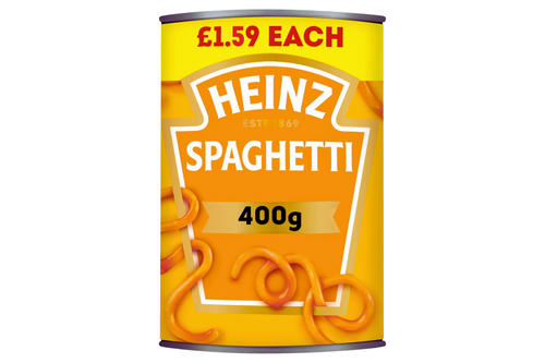 An image of Heinz - Tinned Spaghetti - 400g. from Best Before Its Gone, we stock products near or past their best Before Date.