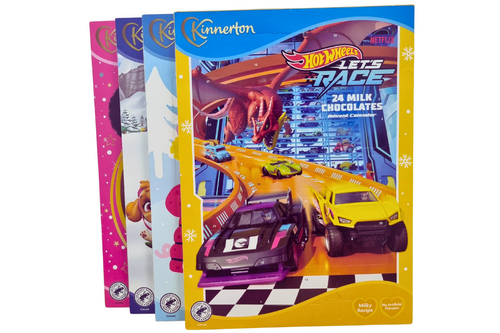 An image of Kinnerton - Advent Calendars - 4 Pack (Packs May Vary) from Best Before Its Gone, we stock products near or past their best Before Date.