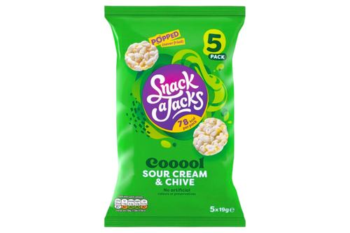 An image of Snack a Jacks - Sour Cream &amp; Chive Flavour - 5 Pack (5 x 19g) from Best Before Its Gone, we stock products near or past their best Before Date.