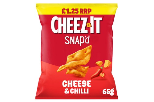 An image of Cheez-It - Snap'd - Cheese &amp; Chilli Flavour Baked Snacks - 65g from Best Before Its Gone, we stock products near or past their best Before Date.