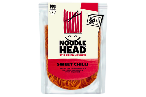 An image of Noodle Head - Stir Fried Mayhem - Sweet Chilli Stir Fried Noodles - 200g from Best Before Its Gone, we stock products near or past their best Before Date. An image of Noodle Head - Stir Fried Mayhem - Sweet Chilli Stir Fried Noodles - 200g from Best Before Its Gone, we stock products near or past their best Before Date.