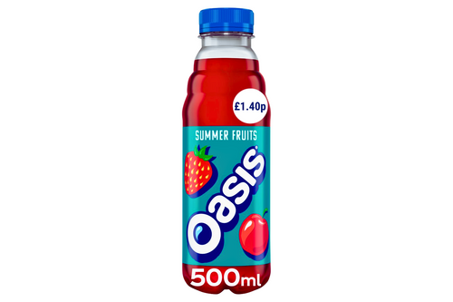An image of Oasis - Summer Fruits Drink - 500ml from Best Before Its Gone, we stock products near or past their best Before Date.