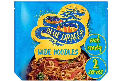 An image of Blue Dragon - Wide Noodles - Wok Ready - Vegan - 300g from Best Before Its Gone, we stock products near or past their best Before Date.