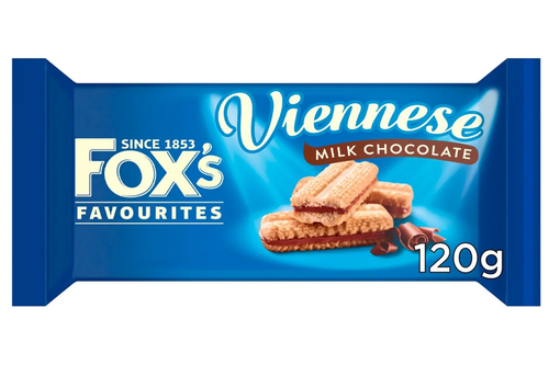 An image of Fox's - Viennese Milk Chocolate Biscuits -  120g from Best Before Its Gone, we stock products near or past their best Before Date.