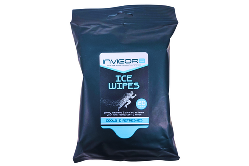 An image of Invigor8 - Ice Wipes - Cools &amp; Refreshes - 20 Wipes from Best Before Its Gone, we stock products near or past their best Before Date.