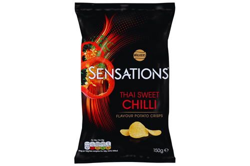An image of Walkers - Sensations - Thai Sweet Chilli Flavour Potato Crisps - 150g from Best Before Its Gone, we stock products near or past their best Before Date.