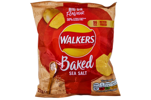 An image of Walkers - Baked Sea Salt Flavour Crisps - 22g from Best Before Its Gone, we stock products near or past their best Before Date.
