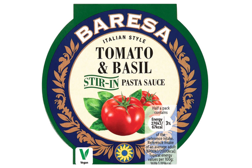 An image of Baresa - Italian Style Tomato &amp; Basil Stir-In Pasta Sauce - Vegan - 150g from Best Before Its Gone, we stock products near or past their best Before Date.